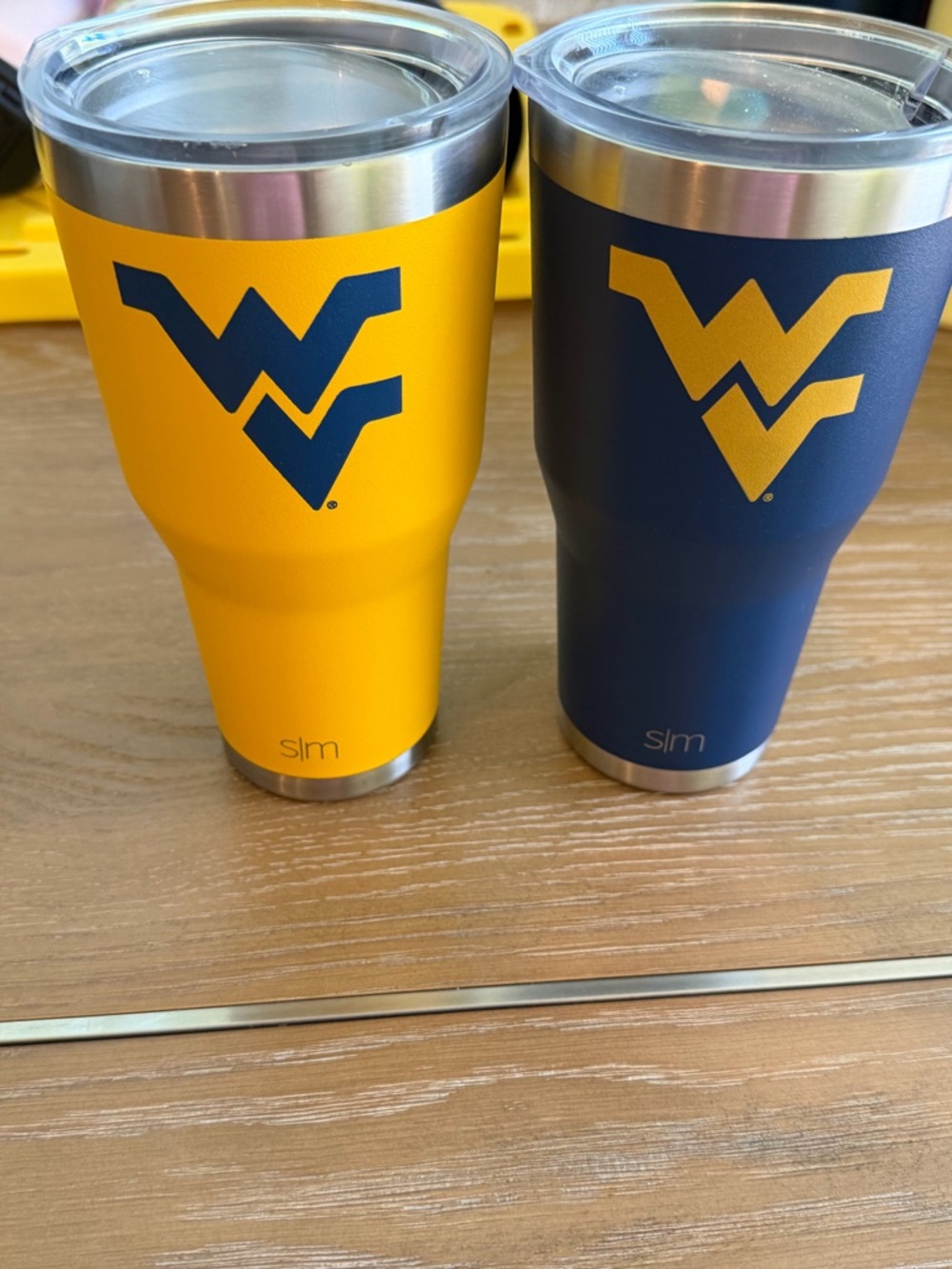 WVU Mountaineers 20oz Stainless Tumbler - Set of 2 (Gold & Navy)